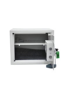 KARNAK Karnak Safe Box with Digital Pin Code Keypad and Key Lock for Home Office Personal Use (L30xW38xH30cm) Color Whites  - Image 2