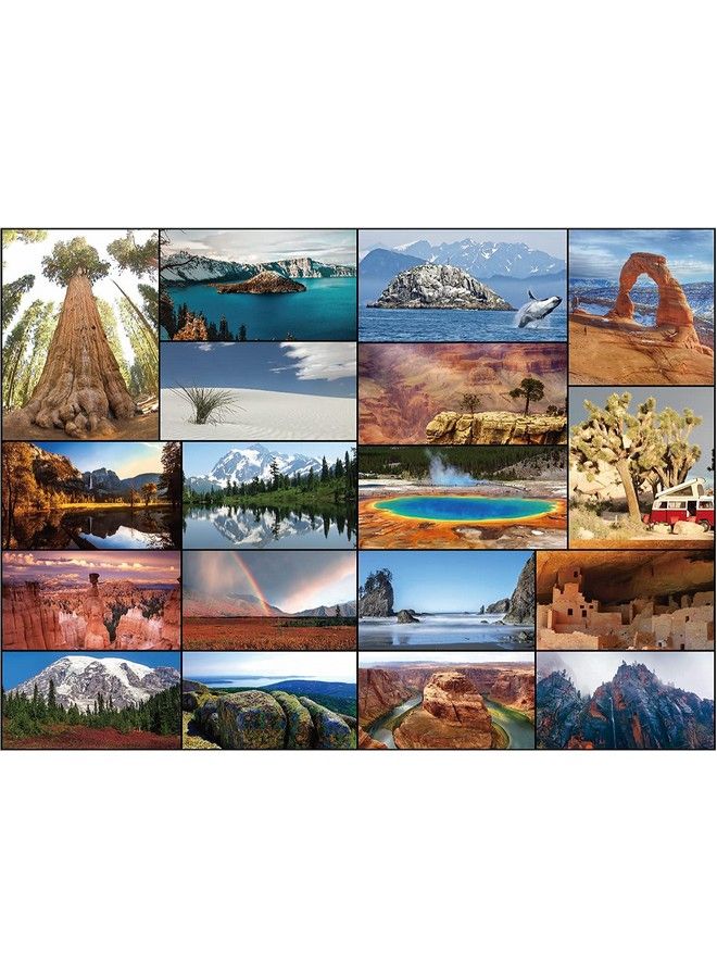 Better Me Our National Parks Puzzle 1000 Piece Usa National Parks Jigsaw Puzzle Acadia National Park Yellowstone Zion Arches Crater Lake Mount Rainier Great National Park Gifts 1000 Piece Puzzle - Image 1
