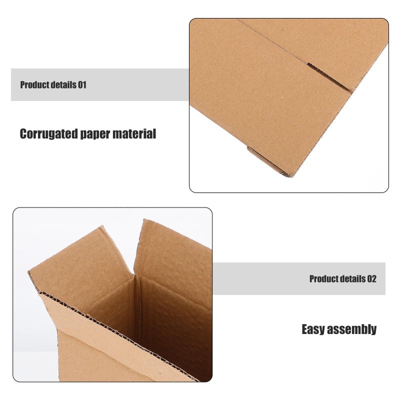 Small Corrugated Kraft Paper Boxes 14 5x8 5x10 5 Inch Heavy Duty Cardboard Shipping Moving Storage - Image 4