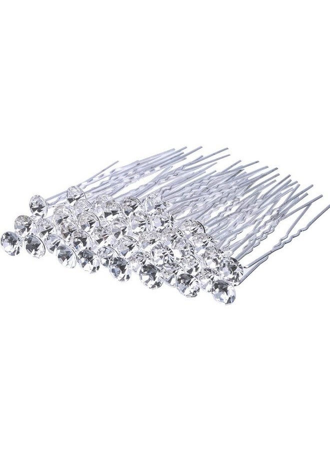 AKOAK 20 Pieces Bridal Wedding Hairpin Single Drill Ushaped Hairpin Rhinediamond Hairpin Bridal Women'S And Girls' Hair Accessories For Wedding Ball Parties Special Events - Image 2