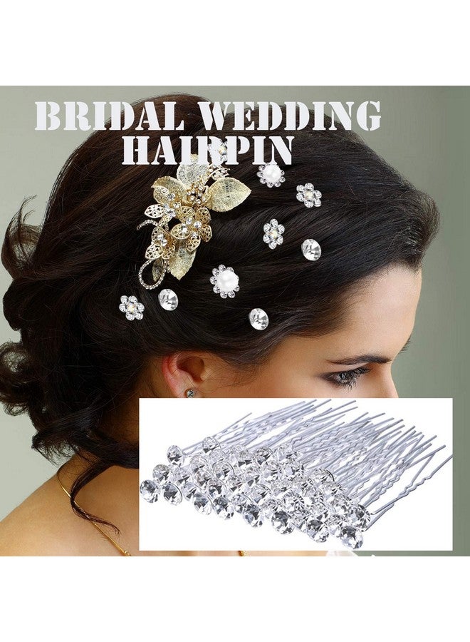 AKOAK 20 Pieces Bridal Wedding Hairpin Single Drill Ushaped Hairpin Rhinediamond Hairpin Bridal Women'S And Girls' Hair Accessories For Wedding Ball Parties Special Events - Image 3