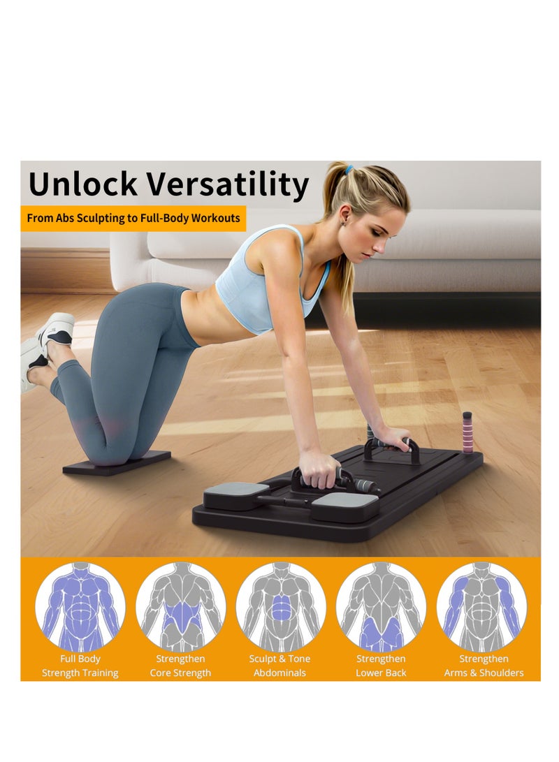 TMOHRA Pilates Board,Pilates Reformer Set, 5 in1 Pilates Reformer Machine with Timer, Multi-Purpose Foldable Pilates Reformer Board for Home, Pilates Sliding Board for Home Women Men - Image 3