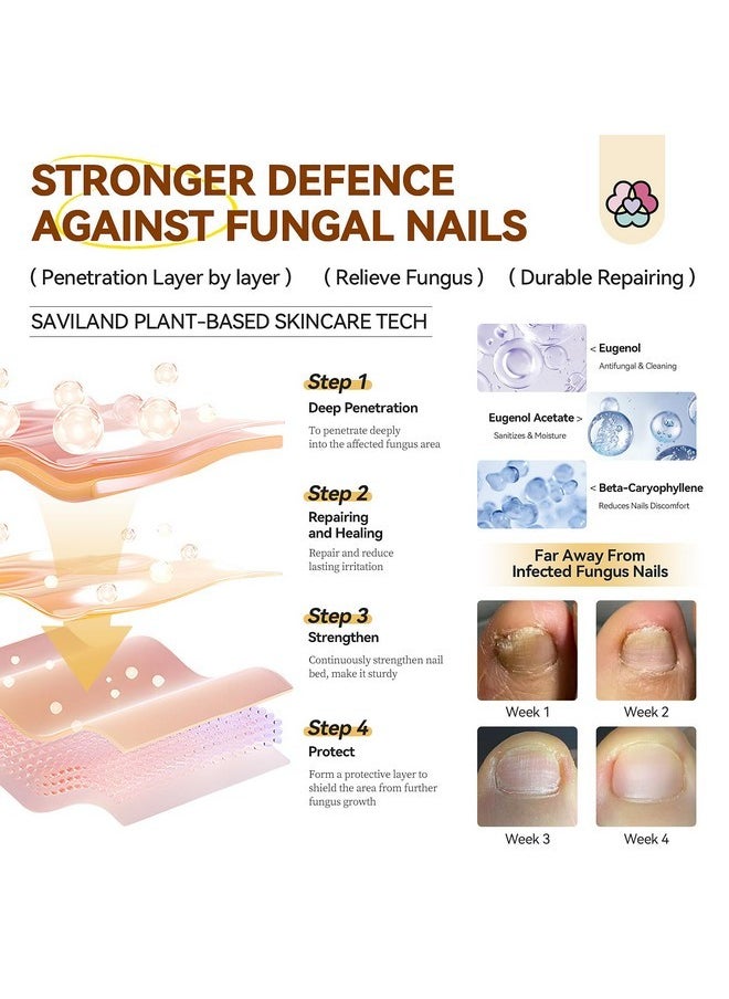 Saviland - Clove Oil For Effective Nail Toenail Fungus: 2024 Natural Clove Essential Oil 100% Pure Orangic Nail Growth Oil For Damaged Fungal Nails Toenail Renewal Cuticle Hand Foot Care Home - Image 1