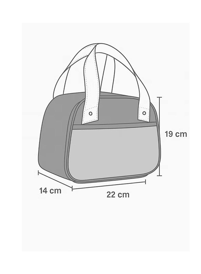 توشيونيكس حقيبة غداء معزولة - قماش أكسفورد مانع للتسرب مع قفل بسحاب عالي الجودة ومقبض جلدي - حقيبة حرارية صغيرة للوجبات الخفيفة والمكتب والمدرسة والأطفال - خيارات متعددة الألوان - مقاس 22 × 19 × 14 سم - سعة 6 لتر تقريبًا - Image 5