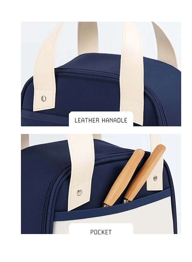 توشيونيكس حقيبة غداء معزولة - قماش أكسفورد مانع للتسرب مع قفل بسحاب عالي الجودة ومقبض جلدي - حقيبة حرارية صغيرة للوجبات الخفيفة والمكتب والمدرسة والأطفال - خيارات متعددة الألوان - مقاس 22 × 19 × 14 سم - سعة 6 لتر تقريبًا - Image 3