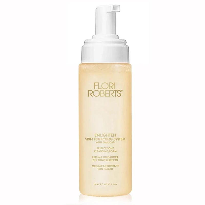 Flori Roberts Perfect Tone Cleansing Foam Gentle Purifying Face Wash for Women of Color or Deeper Skin Tones for Normal Dry Oily Sensitive Skin Nourishing and Hydrating