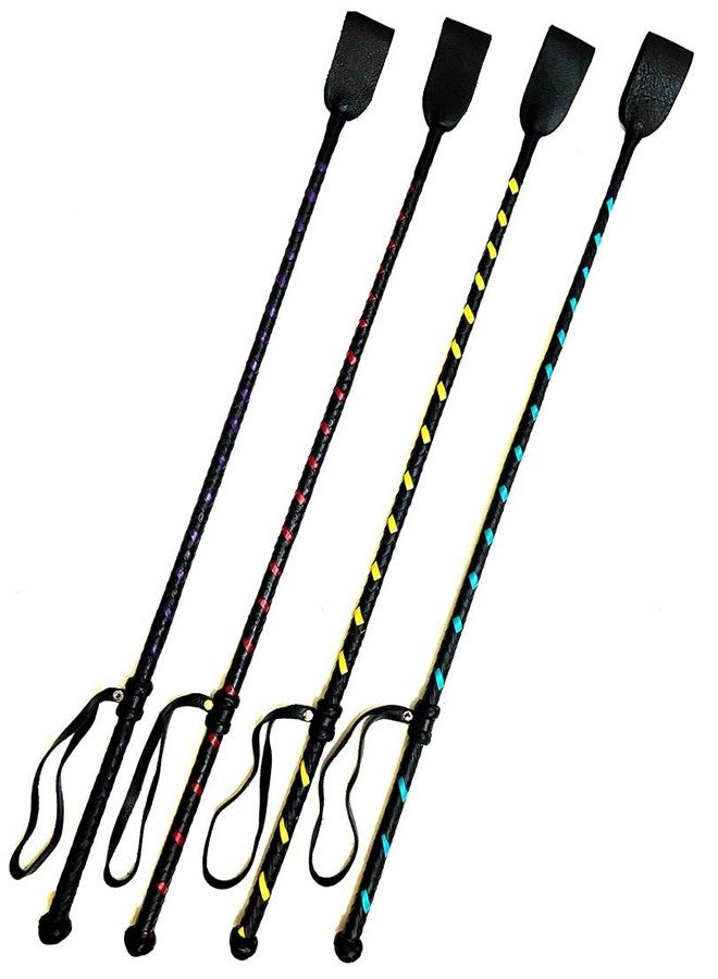PETS TRIANGLE 27” Genuine Leather Braided Stick for Dog Training and Dog Walking Stick (Yellow) - Image 4