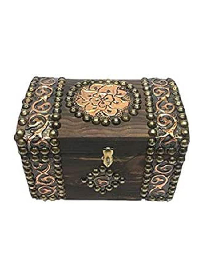 Generic صندوق خشب نحاسي 