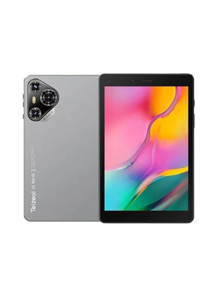 Telzeal P800 8" Android 12 Tablet, 6GB RAM, 256GB ROM, Dual SIM, 5G Wi-Fi, 5000mAh Battery, Includes Wireless Keyboard, Compact Lightweight Design – Grey - Image 1