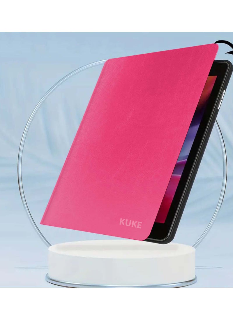 Kuke PU Leather Trifold Stand Flip Case Cover For Apple iPad Pro 13 5G 2024 (7th Generation M4) 13 Inch Pink - Image 4