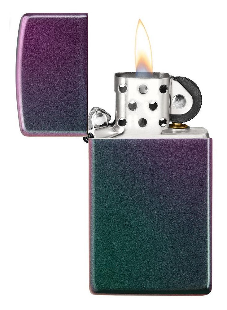 Zippo ولاعة رقيقة مقاومة للرياح بتأثير قزحي - Image 2