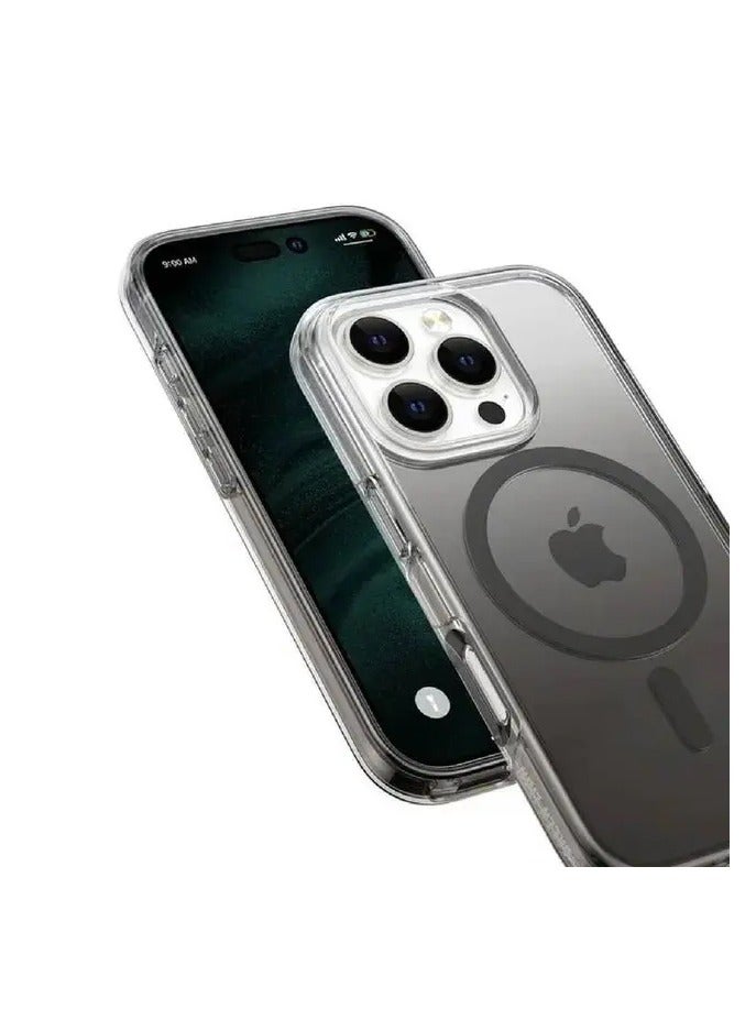 GREEN LION Gradient Powerful Magsafe Case for iPhone 16 Pro / 2400gs Forces / Drop Protection / Antioxidant Layer / Scratch Resistant / Non-Slip Grip / Air Cushion/Yellow Resistant - Black - Image 4