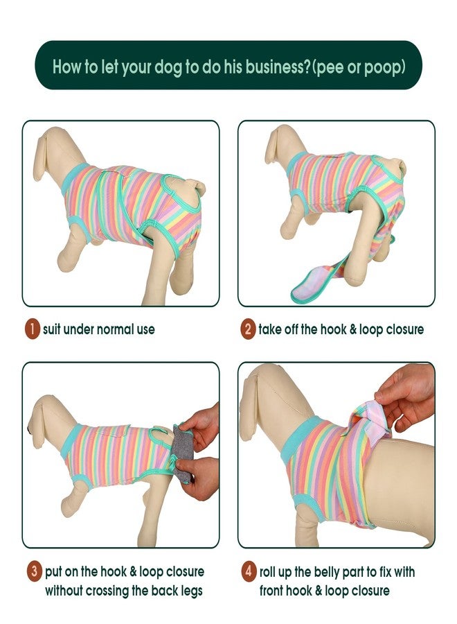 Kuoser Recovery Suit for Dogs Cats After Surgery, Professional Pet Recovery Shirt Dog Abdominal Wounds Bandages, Substitute E-Collar & Cone,Prevent Licking Dog Onesies Pet Surgery Recovery Suit - Image 4