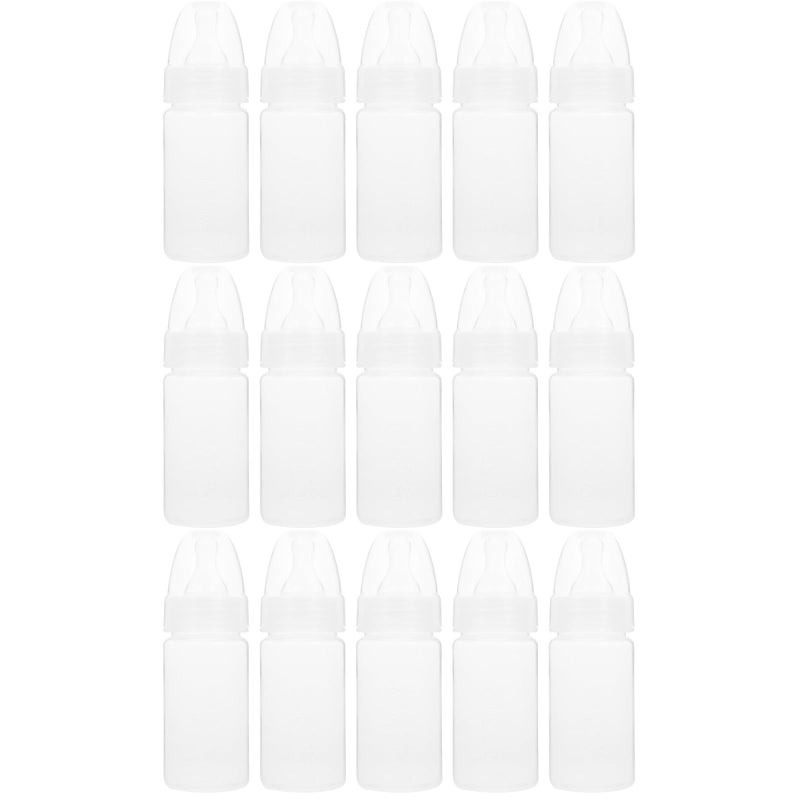 DOITOOL 15 Pcs Disposable Baby Bottles for Travel 100ml Plastic Baby Bottles Newborn Bottles with Scale Milk Bottles Classic Clear Neck for Baby Shower Game - Image 1