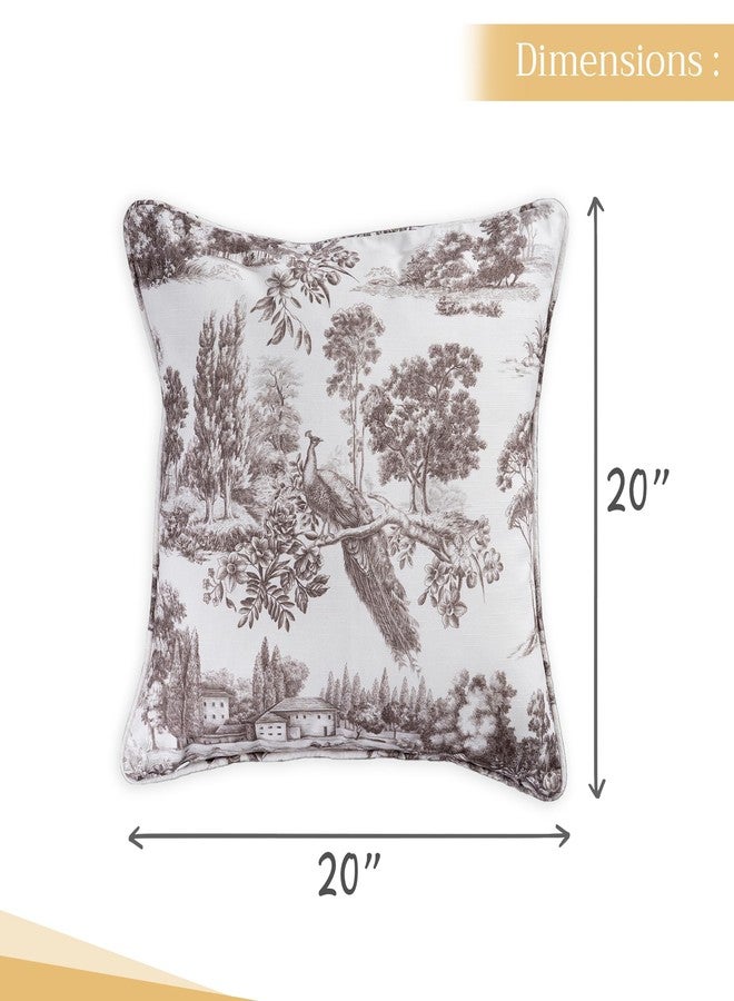 Maison d' Hermine Decorative Pillow Covers 20x20 Inch Square 100% Cotton Throw Pillow Covers with Invisible Zipper Cushion Case for Living Room Couch, Chair, Sofas, Bedroom, Home (Trianon - Grey) - Image 5