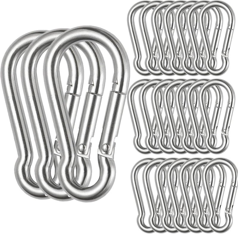 APACALI Spring Snap Hooks M5 M6 M8 M10 Carabiner Heavy Duty Carabiner Clips Galvanized Steel Quick Links Caribiniers Hammocks Hooks for Camping Hiking Outdoor Swing Pet Leash Gym - Image 1