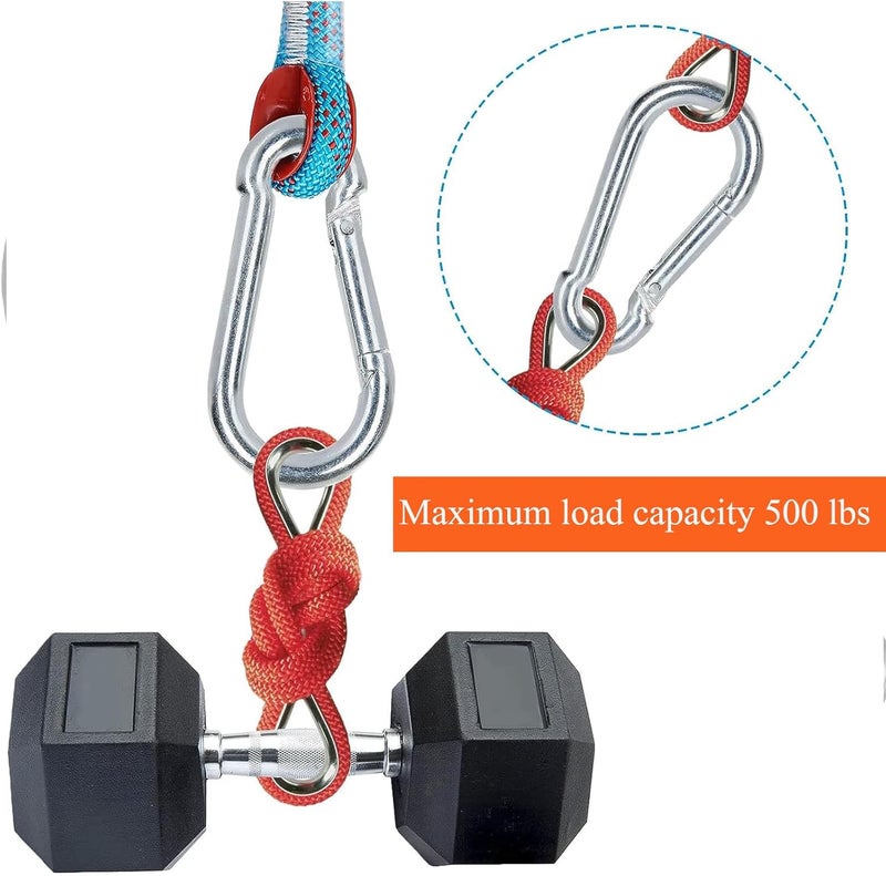 APACALI Spring Snap Hooks M5 M6 M8 M10 Carabiner Heavy Duty Carabiner Clips Galvanized Steel Quick Links Caribiniers Hammocks Hooks for Camping Hiking Outdoor Swing Pet Leash Gym - Image 3