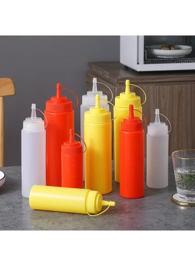 Squeezable Bottle Salad Dressing Milk Cream Seasoning Tomato Sauce Plastic Squeezable Bottle Fruit Sauce Bottle For Home Baking-Specifications:24A 690ml  - Image 2