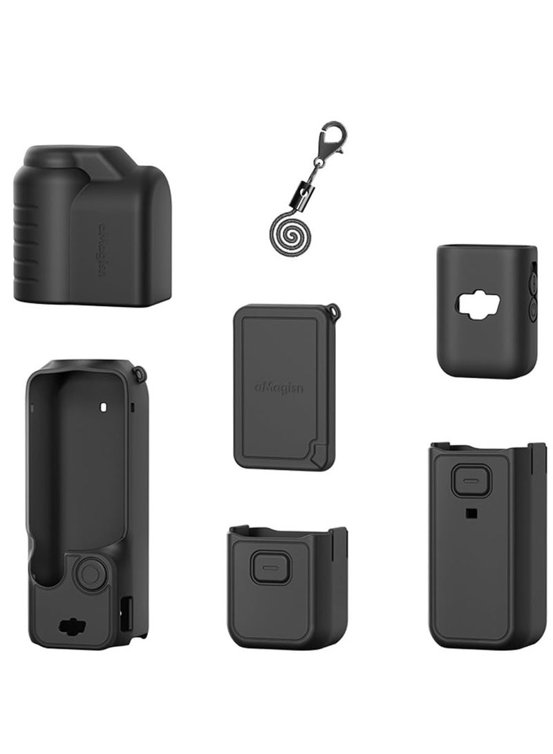 SYOSI for DJI Osmo Pocket 3 Soft Silicone Case, Silicone Protective Case Cover for DJI Pocket 3 Camera, Scratch - Resistant Protective Sleeve for DJI Pocket 3 Accessories (Black) - Image 1