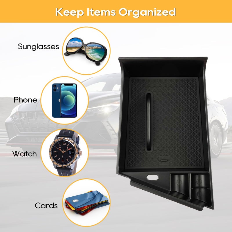 LFOTPP 2026 H|yundai Elantra Limited Hybrid Car Center Console Organizer for 2021 2022 2023 2024 2025 2026 H|yundai Elantra SEL CN7 Tray Accessories Box Storage Box [Auto Electric E Park Only] - Image 5