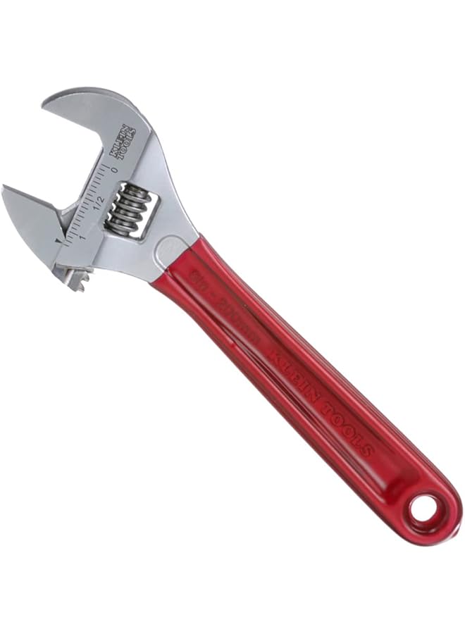 Klein Tools D507 8 Adjustable Wrench Extra Capacity Jaw Forged Drive Wrench With High Polish Chrome Finish 8 Inch - Image 1