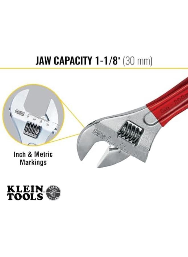 Klein Tools D507 8 Adjustable Wrench Extra Capacity Jaw Forged Drive Wrench With High Polish Chrome Finish 8 Inch - Image 3