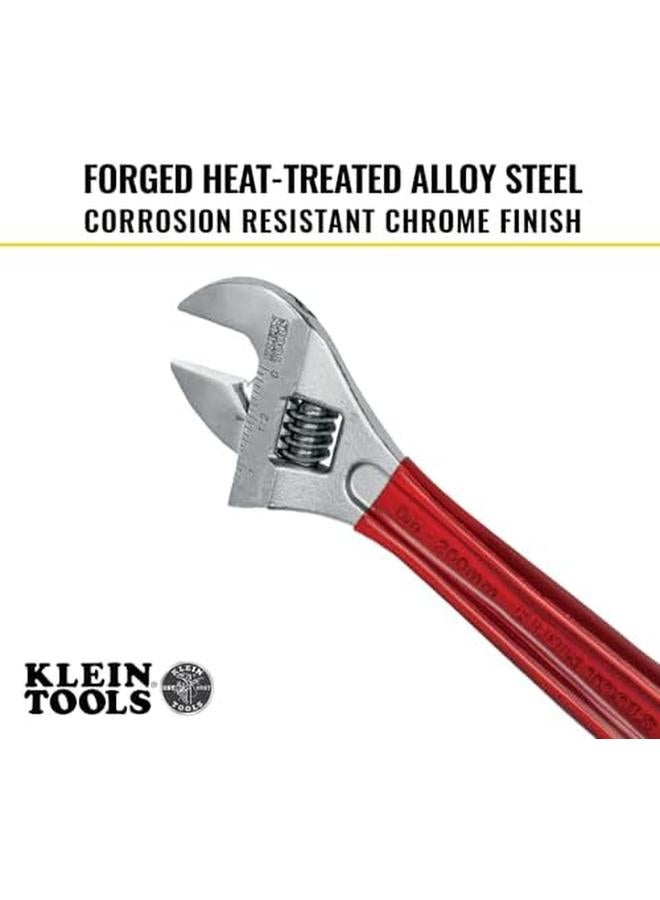 Klein Tools D507 8 Adjustable Wrench Extra Capacity Jaw Forged Drive Wrench With High Polish Chrome Finish 8 Inch - Image 4