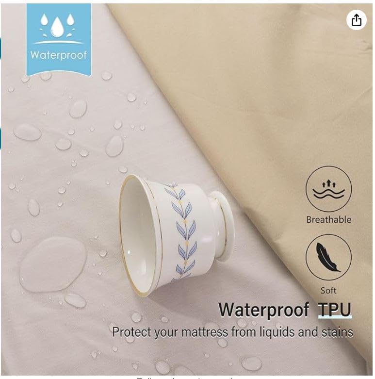MINK HAVEN Waterproof & Dustproof Cotton Terry Pillow Protectors - Standard Size, Breathable & Soft Pillow Cover, Zippered Enclosure, Hypoallergenic (Grey, 18x28 Inches, Pack of 2) - Image 5