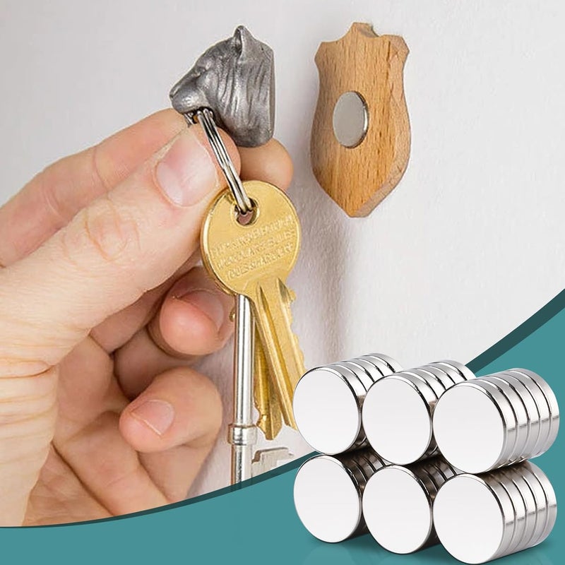 SLASA 100pcs 12x1mm Tiny Neodymium Magnets – Small Round Rare Earth Magnets for Crafts, Fridge, Whiteboard, Office, Kitchen Cabinet, Refrigerator, Strong Mini Disc Magnets - Image 3