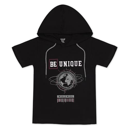 CAVIO Boys Grey Printed Jacket with Hooded T-Shirt - Image 2