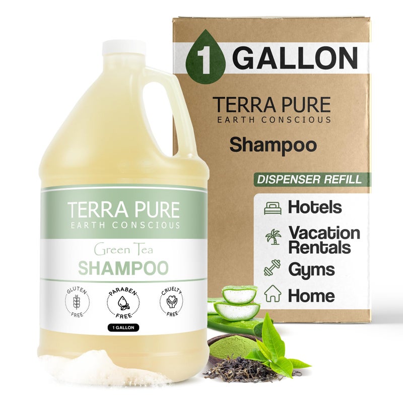 Terra Pure Terra Pure Hotel Shampoo  1 Gallon  For Hospitality  Vacation Rentals to Refill Dispensers  Single Gallon