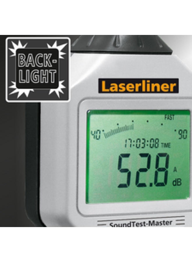 Laserliner Sound Test-Master Digital Sound Level Meter, High-Precision Noise Measurement Device with Wide dB Range, Backlit Display for Home, Office & Industrial Use - LLR-082.070A - Image 5
