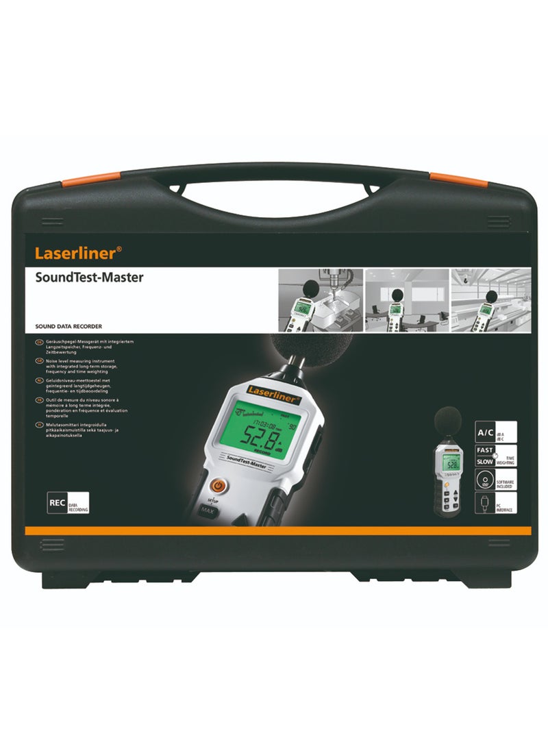 Laserliner Laserliner Decibel Meter Digital Sound Level Portable SPL Meter 30dB to 130dB Hand-Held Sound Noise Tester Calibrated with LCD Backlit Display Digital Reader Meter for Home, Workshop & Industrial Use  - Image 3