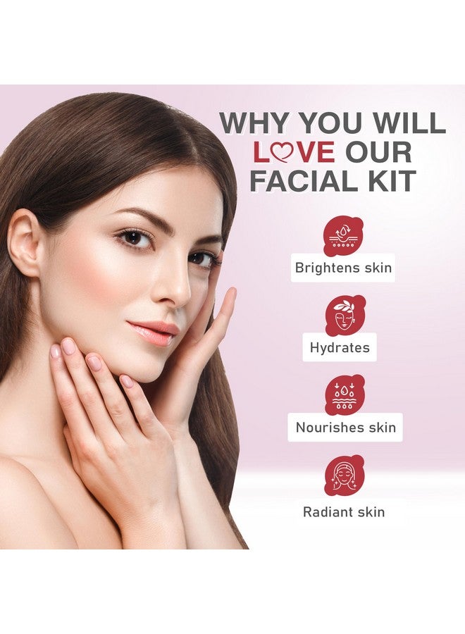 Glamveda Bridal Facial Kit 6 Steps 120 Gm One Stop Solution For Bright & Radiant Skin Evens Skin Tone - Image 4