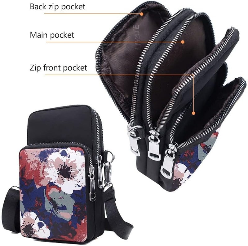 Gocokia Women Girls Ladies Crossbody Phone Bags Wallet Cellphone Purse Small Shoulder Bag - Image 3