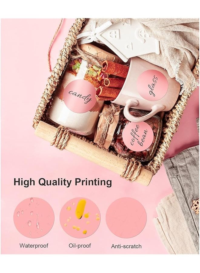 X spring Round Direct Thermal Labels 600 Labels Pink Circle Thermal Sticker Labels Self Adhesive Round Direct Thermal Labels 5Cm Multi Purpose Roll Sticker Labels For Diy Logo Design Qr Code  - Image 2