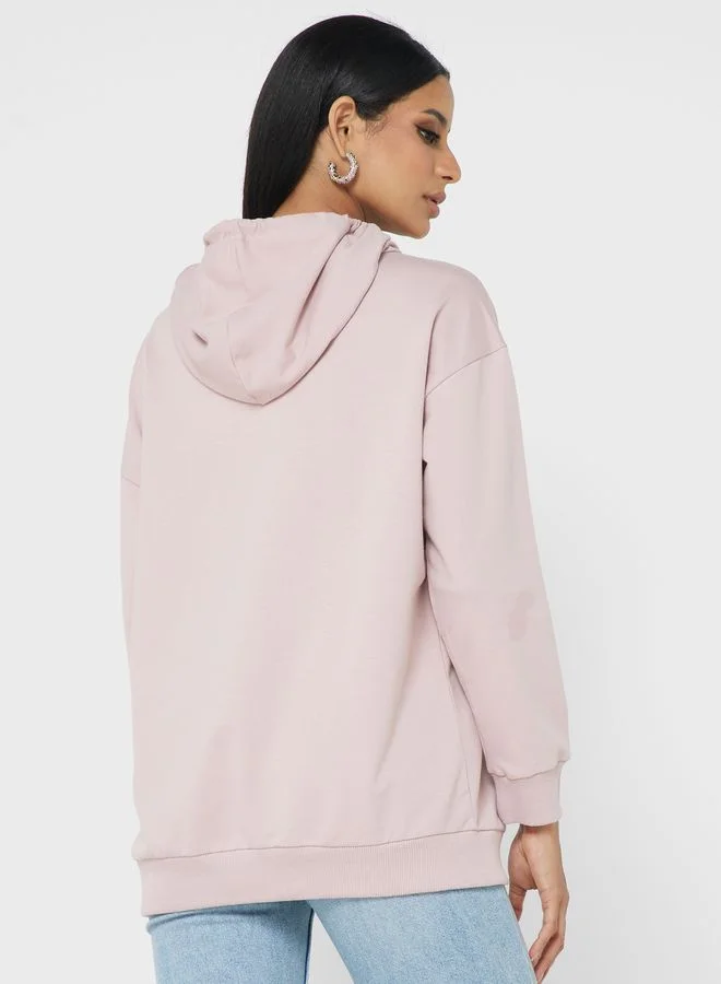 Refka by modanisa Hoodie Neck Sweatshirt
