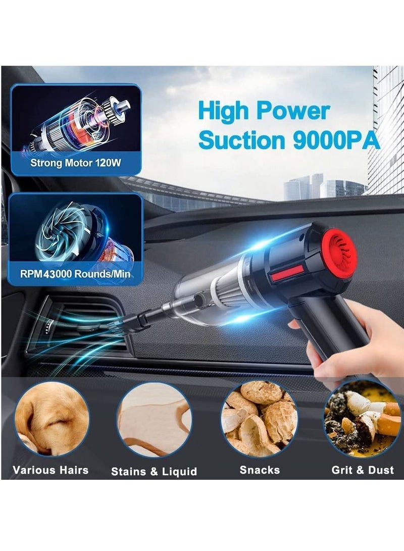Handheld Vacuum Cleaner Mini Cordless Multi function Rechargeable Vacuum Cleaner Inflatable Pump 0.75lbs Ultra Lightweight for Car Home Office Pet Hair Travel Cleaning - Image 2