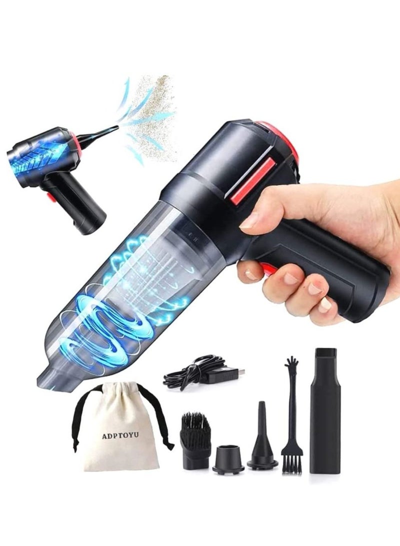 Handheld Vacuum Cleaner Mini Cordless Multi function Rechargeable Vacuum Cleaner Inflatable Pump 0.75lbs Ultra Lightweight for Car Home Office Pet Hair Travel Cleaning - Image 1