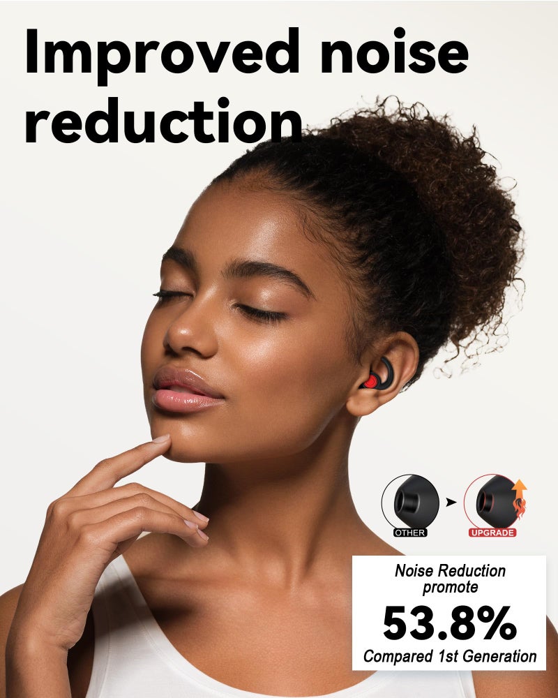 SUPCEAT Ear Plugs for Sleeping - Noise Reduction Soft Silicone Earplugs, 2 Pairs Reusable Hearing Protection Earplugs for Noise Sensitivity, Sleep,Snore,Travel,Sound Reduction Noise Cancelling - Black - Image 4