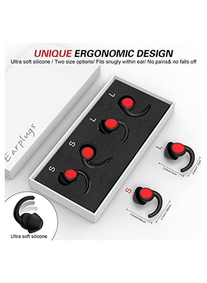 SUPCEAT 2 Pair Sleeping Noise Cancelling Silicone Earplugs - Black  - Image 3