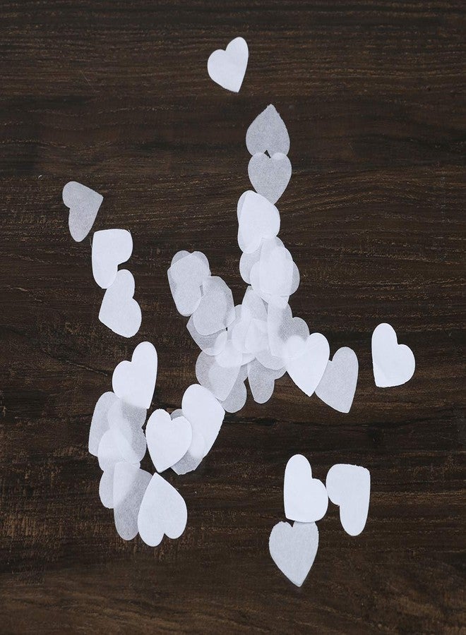 BATTIFE 7.1 Oz White Heart Shaped Confetti, 40000Pcs Tissue Paper, Table Confetti for Wedding Celebrations Party, 200 Gram - Image 3