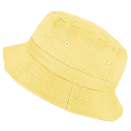 Armycrew Unlimited Youth Pigment Dyed Washed 100% Cotton Bucket Hat - Yellow - Image 2