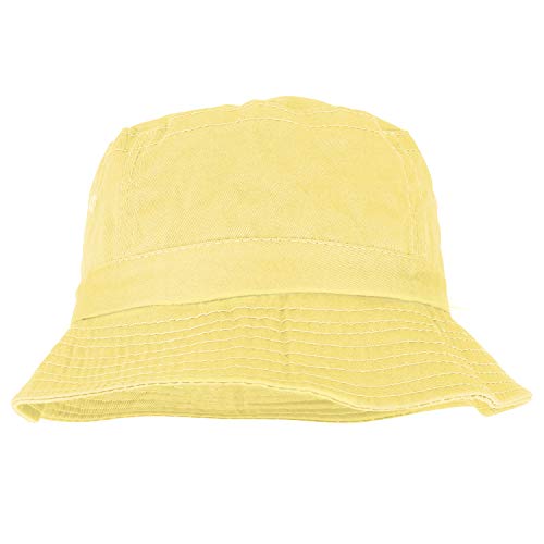 Armycrew Unlimited Youth Pigment Dyed Washed 100% Cotton Bucket Hat - Yellow - Image 3