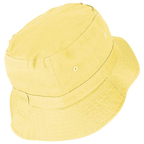 Armycrew Unlimited Youth Pigment Dyed Washed 100% Cotton Bucket Hat - Yellow - Image 4