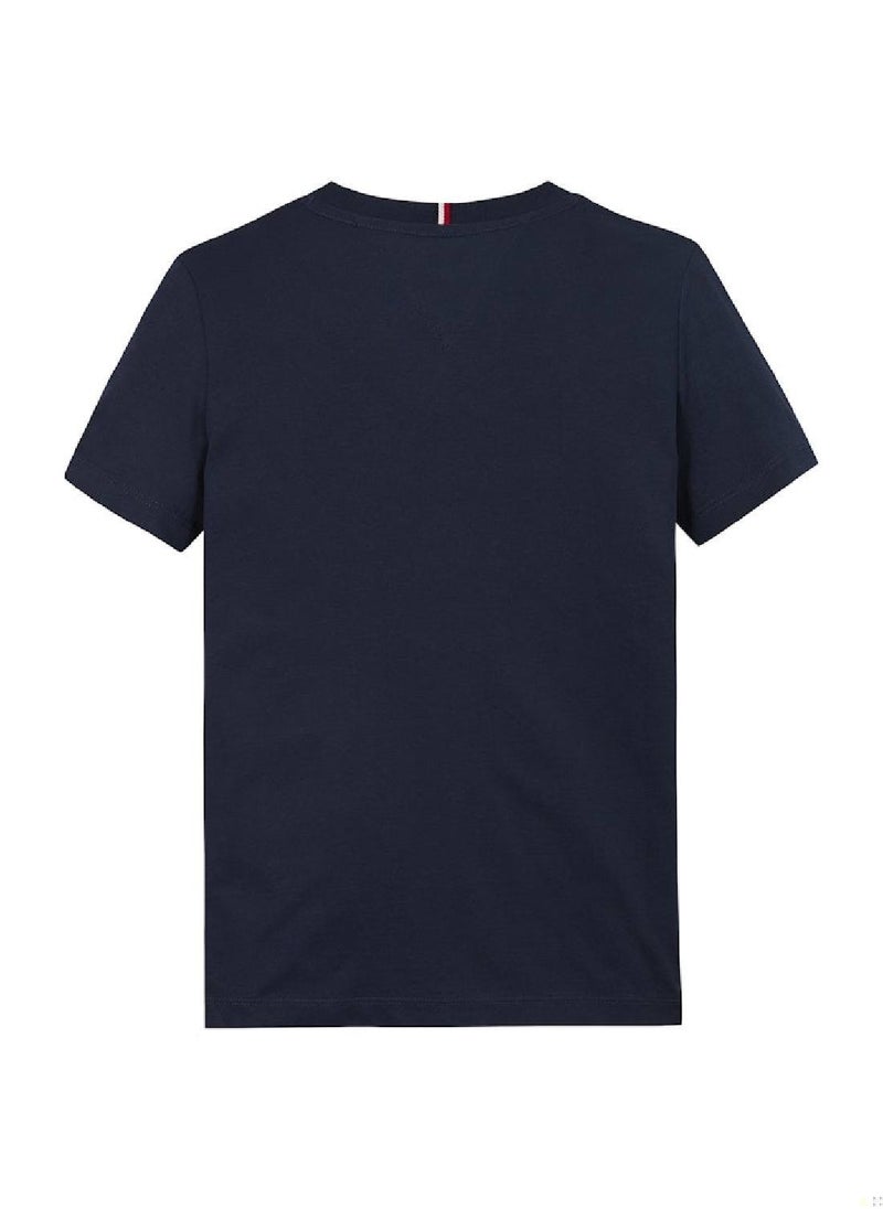 TOMMY HILFIGER Boys Monotype 1985 Regular T-shirt - Cotton, Blue  - Image 5