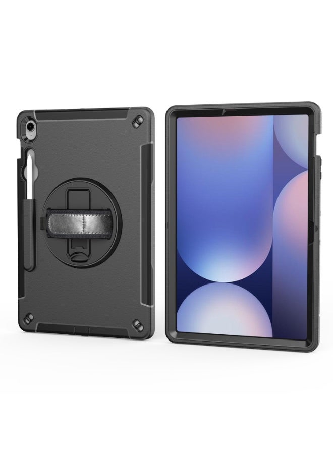 عام غطاء متين لتابلت سامسونج جالاكسي تاب إس 10 FE+ (13.1 إنش) 2025 - يحتوي على حامل دوار، حزام معصم، حزام كتف وحامل قلم، متوافق مع سامسونج تاب إس 10 FE+ - Image 3