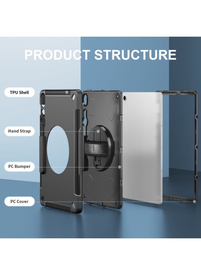 عام غطاء متين لتابلت سامسونج جالاكسي تاب إس 10 FE+ (13.1 إنش) 2025 - يحتوي على حامل دوار، حزام معصم، حزام كتف وحامل قلم، متوافق مع سامسونج تاب إس 10 FE+ - Image 5
