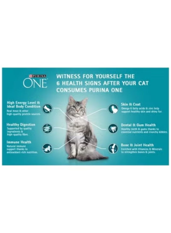 Purina ONE Healthy Adult Cat Food With Salmon & Tuna For 1+ Years 380 G - Image 2