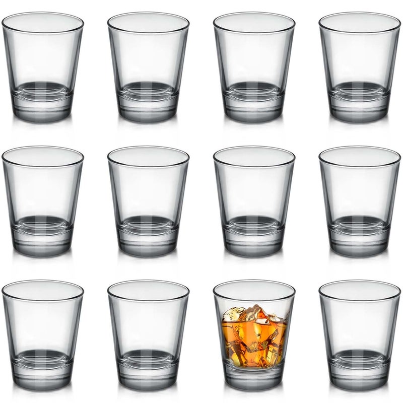 OBTANIM 12 Pack Shot Glasses, 1.5 oz Clear Shot Glass Cups Set with Heavy Base for Bar Restaurants Home - Image 1